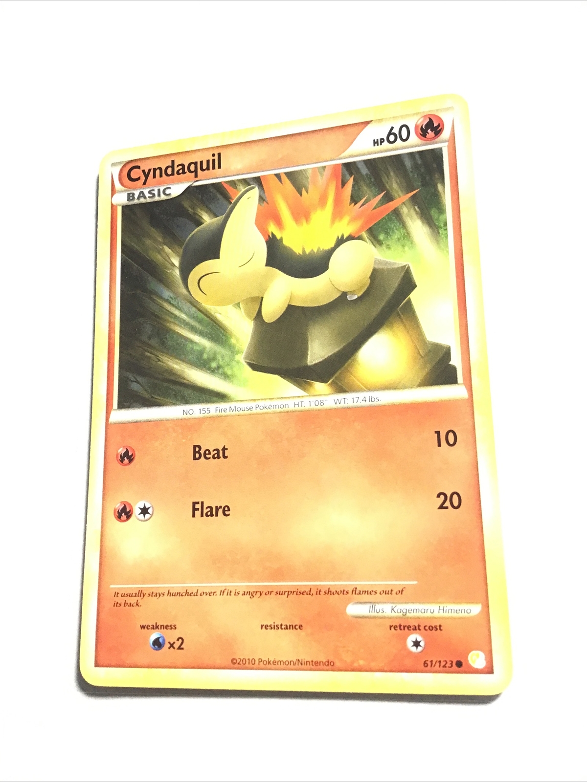 CYNDAQUIL - 61/123 - HeartGold SoulSilver HGSS - Pokemon Card - NM