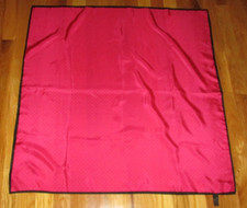 Vintage Specialty House Bright Pink Black Polka Dots 100 Silk Square Scarf 30"