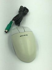 Vintage Belkin 3-Button Mechanical Roller Ball PS/2 Mouse - F8E813-PS2