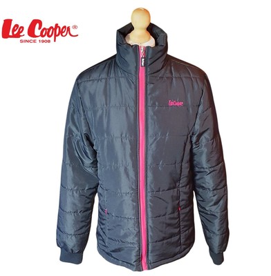 Lee Cooper Women's Size 12 High Neck Black Puffer Jacket Outdoor Padded Coat