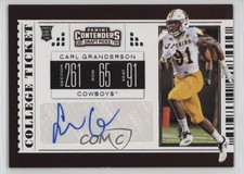 2019 Panini Contenders Draft Picks College Ticket Carl Granderson #214 Auto 18yu