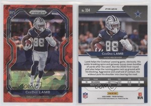 2020 Panini Prizm Rookie Red Ice Prizm CeeDee Lamb #334 Rookie RC