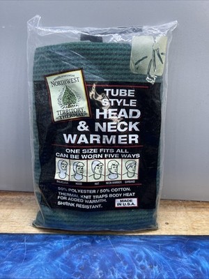 Vintage JE Morgan Thermax Head & Neck Tube Warmer Green Kmart Made in USA NOS