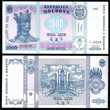 Moldova - 1000 Lei 1992 UNC P. 18 Lemberg-Zp