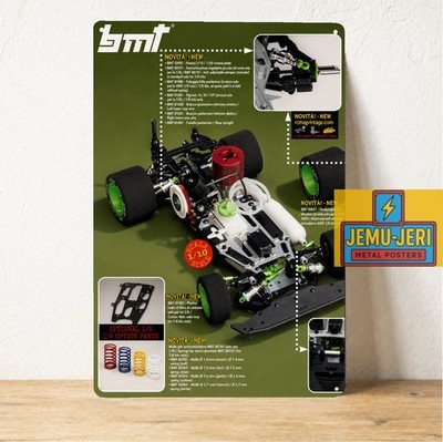 BMT 110 Scale RC Racing Chassis Vintage Metal Tin Sign Retro 20x30cm