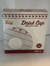 NEW IN-N-OUT Burger 42" Ring Pool Float Tube Classic Drink Cup Design UNOPENED!!