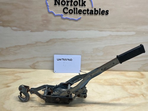 Vintage Heavy Duty Mechanical Hand Power Puller Come-Along Winch - Untested