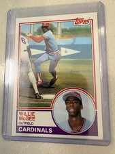 1983 Topps Willie McGee RC Rookie Card St. Louis Cardinals #49. rookie card picture