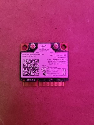 Intel Dual Band Wireless-N 7260 half mini PCI-e wireless card.