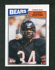 Walter Payton Chicago Bears HOF Running Back 1987 Topps NFL Football Card #46