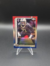 2025 Topps Chrome Red White And Blue #378 Kelvin Banks Jr. RC New Orleans Saints