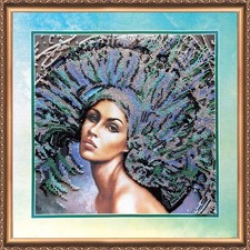 Bead Embroidery Kit "The Four Elements Air" Stitching Handmade Beadwork