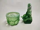 2 Vintage Mosser Art Glass Pcs 1982 Clown 1 salt dip clown is 3-1/4" tall