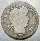 1897-S  BARBER DIME  GOOD  BETTER DATE  #1383