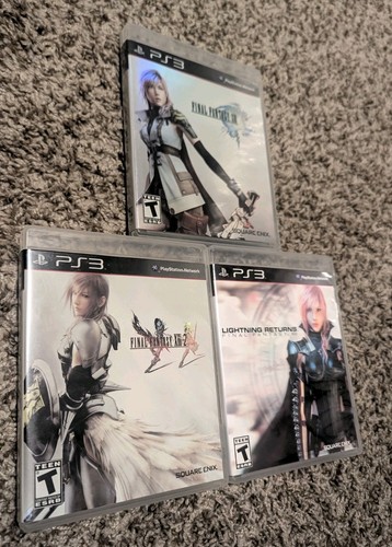 Final Fantasy XIII Trilogy PS3 Lot *ALL CIB INCLUDES XIII-2 LIGHTNING'S RETURN*