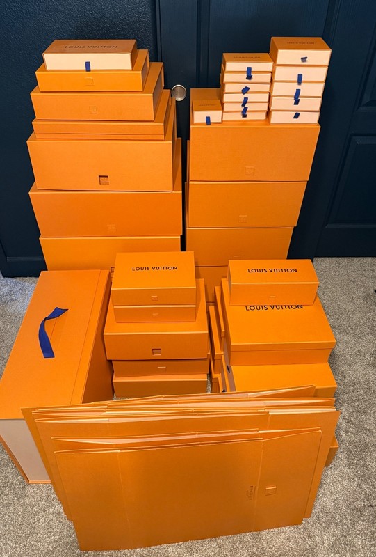 Louis Vuitton Box’s. 46 of variety of sizes.