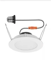 Commercial Electric 6 in. Retrofit Trim Recessed Light, Selectable Color, White