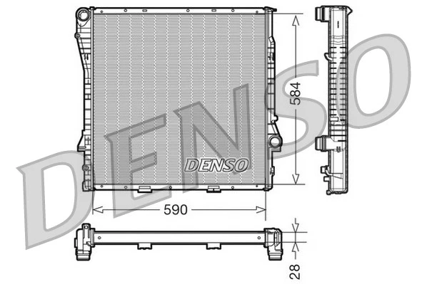 KÜHLER MOTORKÜHLUNG DRM05115 FÜR BMW X5E53 M57D30 M54B30 3.0L M57D30 2.9L 6cyl - Image 2 of 4