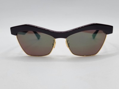 Bottega Veneta Eyewear Burgundy Gold Sunglasses BV1099S