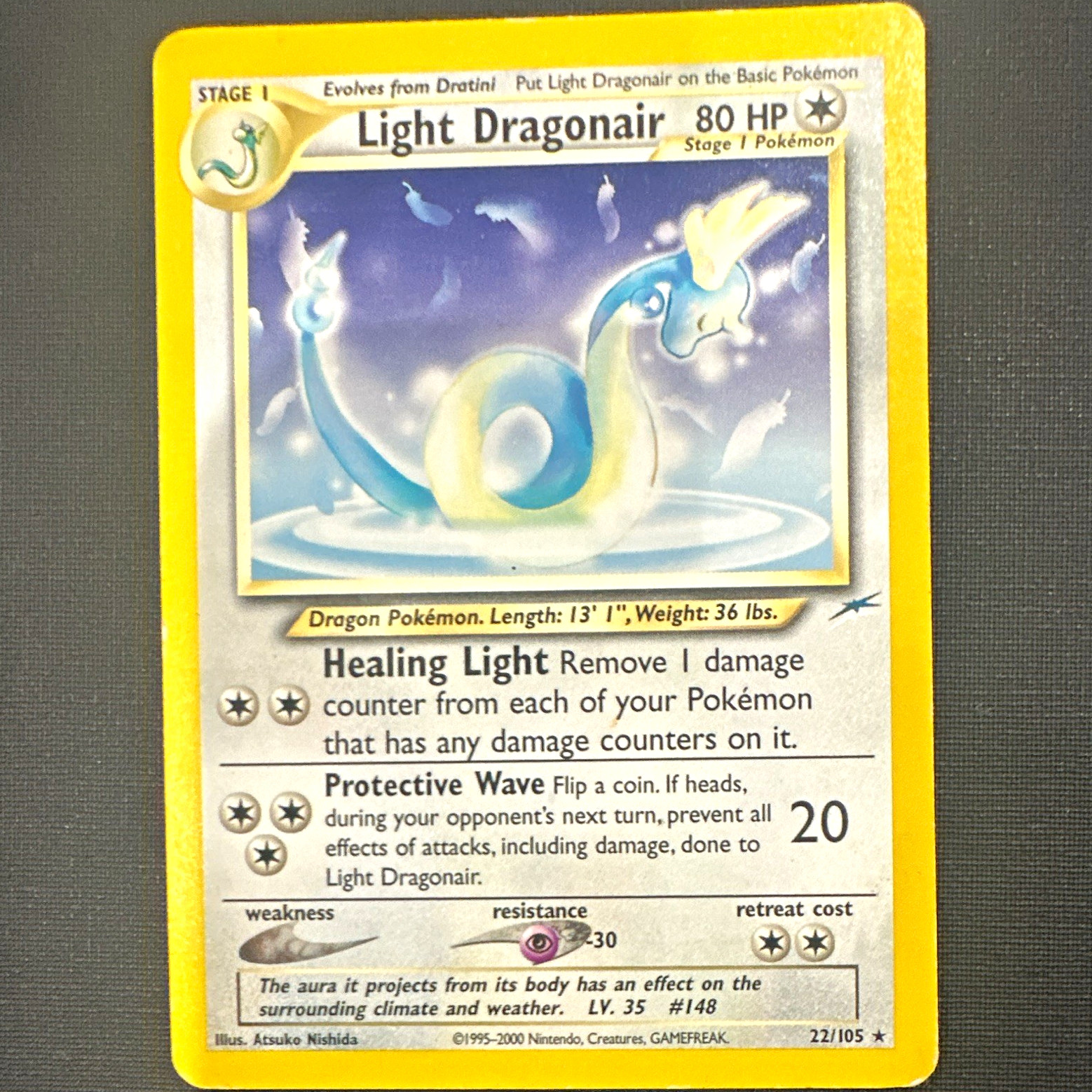 Nintendo Light Dragonair Neo Destiny 22/105 Rare Regular Unlimited Eng 80 HP
