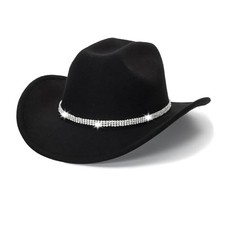 Classic Western Cowboy Hat for Men and Women, Fedora Hat Perfect for Cowgirl