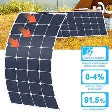 200W Mono Solar Panel Kits 12V Flexible Battery Charger for Camping RV Car Boat