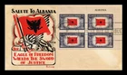 DR JIM STAMPS US COVER ALBANIA OVERRUN COUNTRIES FDC BLOCK KNAPP FLEETWOOD