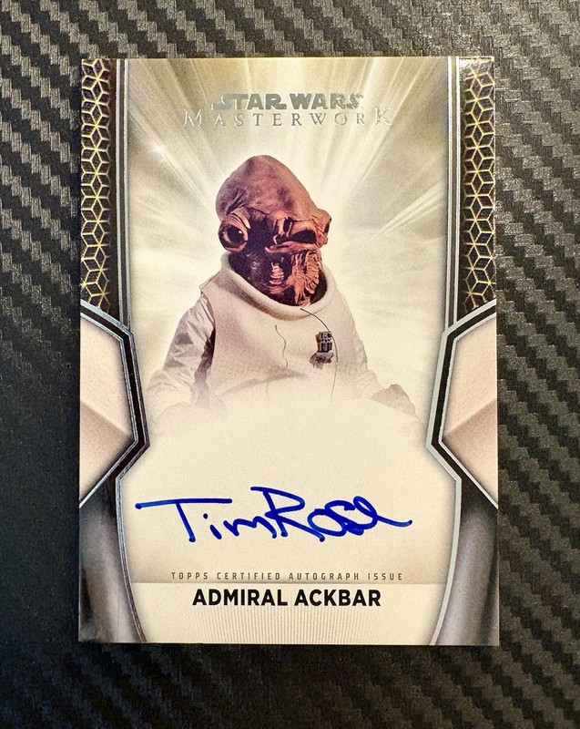 2025 Topps Star Wars Masterwork Tim Rose as Admiral Ackbar On Card Auto #A-TR