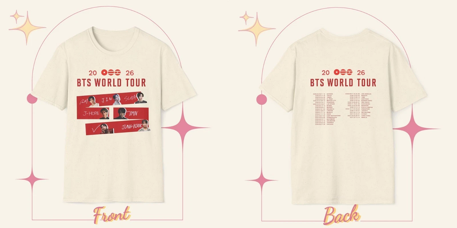 2026 World Tour BTS Unisex T-Shirt