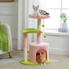 Flower Cat Tree for Indoor Cats, Small Cat Tower with Sisal Scratching Post Soft