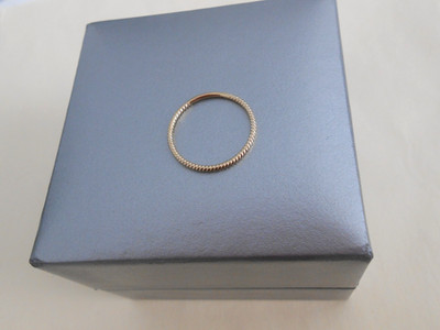 $198 Mejuri 14k Solid Yellow Gold Twist Ring size 6 EUC