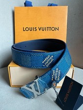LOUIS VUITTON LV INITIALES 40MM BELT BLUE M8645 SIZE 95/38 NO TARIFF
