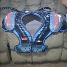 Riddell Evolution EV15 Football Shoulder Pads Size Small Black Blue S 38-40