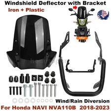 Motorcycle Windscreen Windshield with Brackets For 2018-2023 HONDA NAVI NVA110B