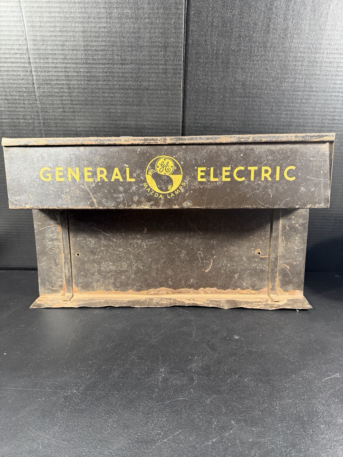Rare Vintage GE Mazda Lamps Multi Socket Metal Panel Fixture Hard to Find Rare