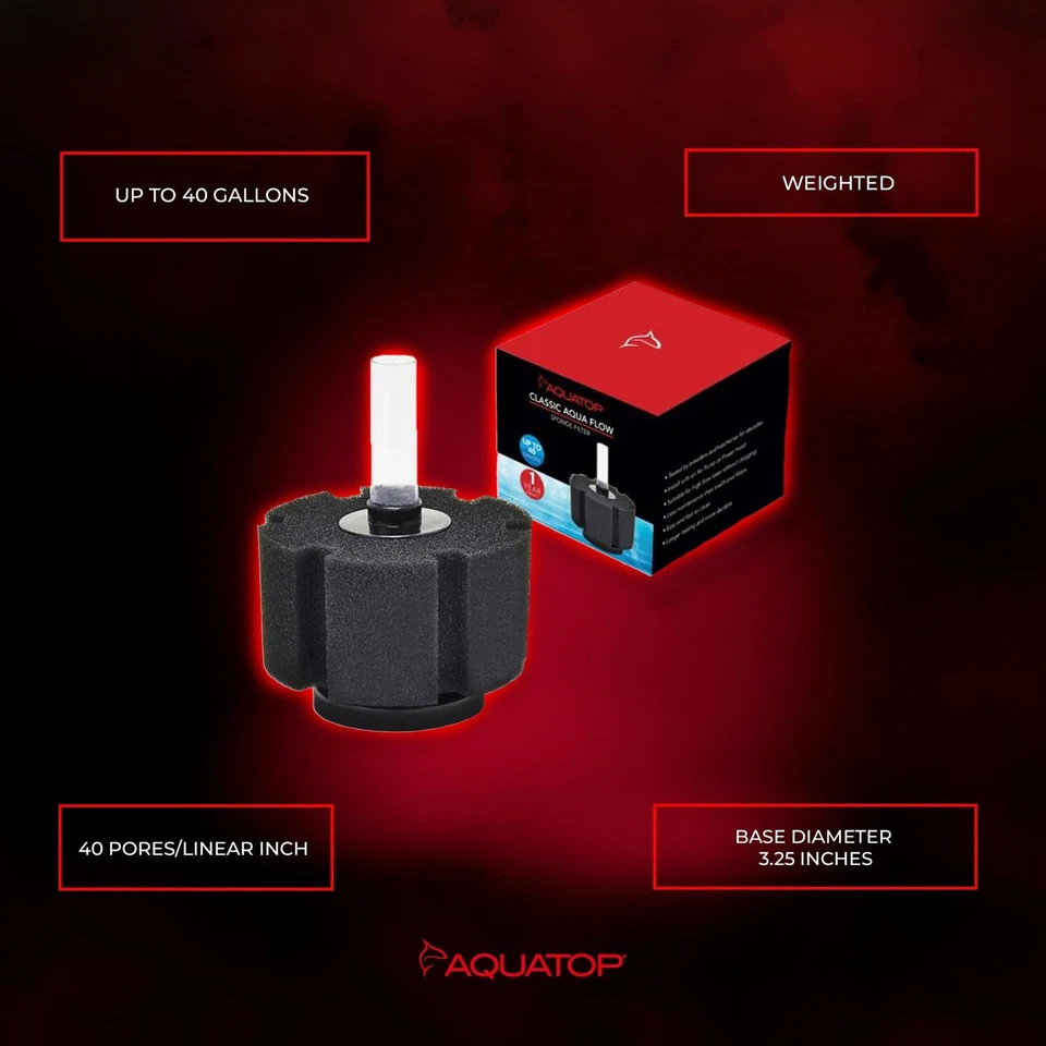 Aquatop Internal Sponge Filter – for Aquariums Up to 40 Gallons – Co - Image 4 of 4