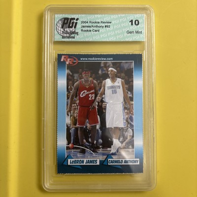 2004 LeBron James Carmelo & Anthony Rookie Review Rookie Card PGI GEM MINT 10