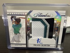 2024 Panini FLAWLESS Felnin Celesten Prospect 4 Color Patch Auto 08/25! Mariners