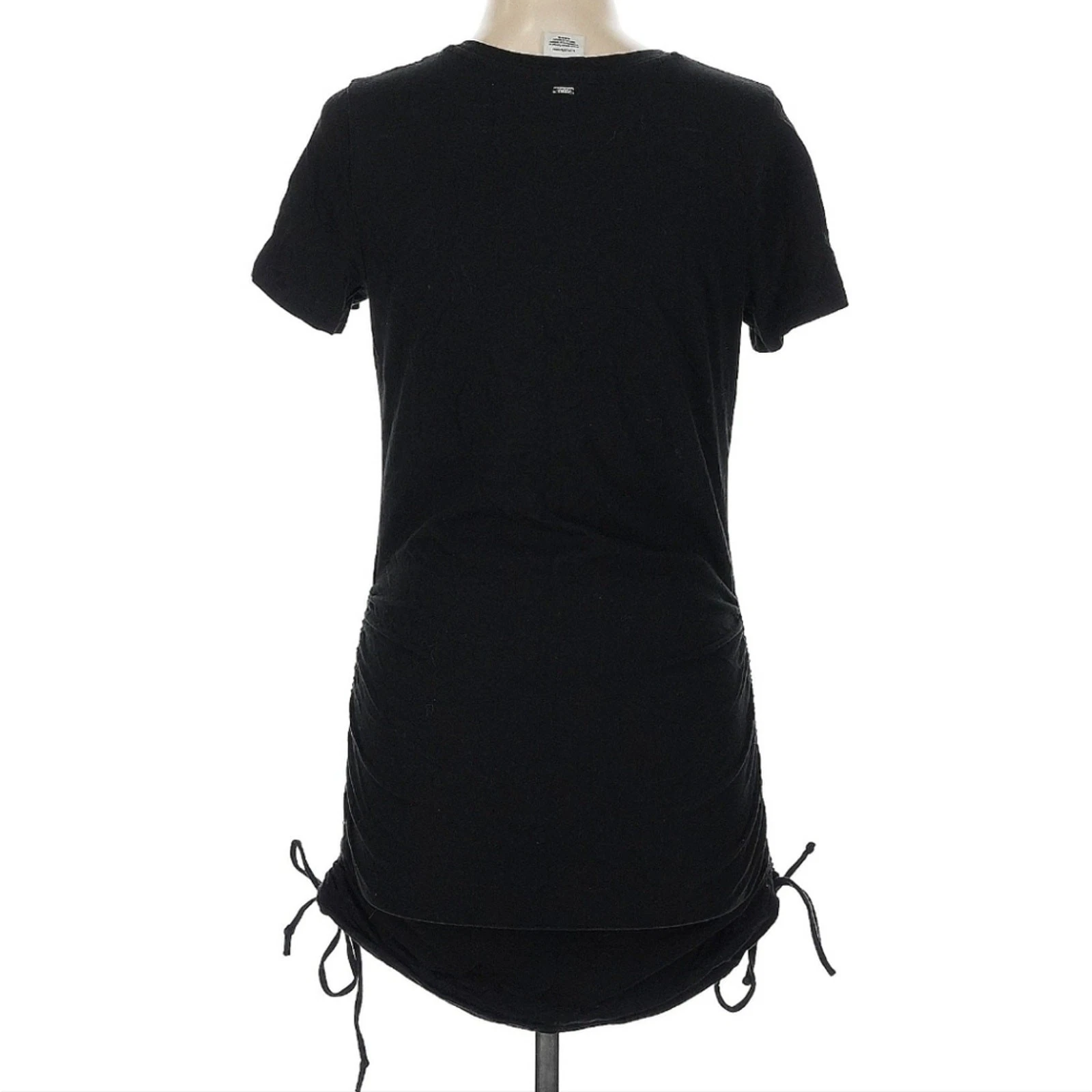 UNDERCOVER Abito Victoria's Secret ROSA L nero Terry con lati increspati manica corta