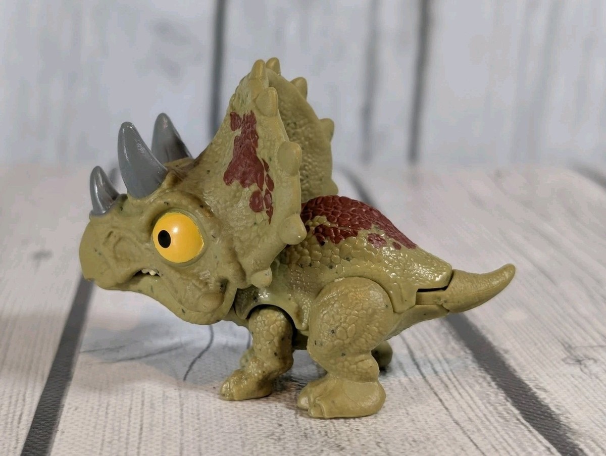 Jurassic World Snap Squad Attitudes Triceratops Green Dinosaur | eBay