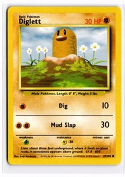 Diglett 47/102 Base Set Common Pokemon Card