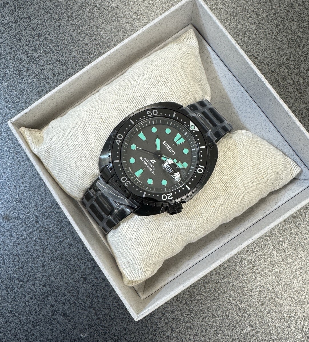 Seiko Men's Prospex King Turtle Black Automatic Watch SRPK43 Made