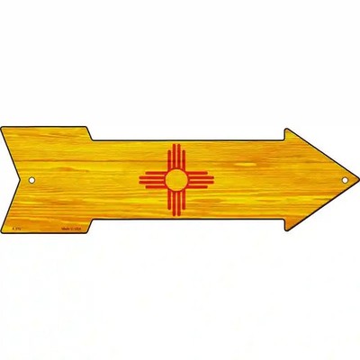 New Mexico State Flag Novelty Metal Arrow Sign