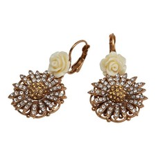Dolce&Gabbana Flower Earrings Women Gold One Size