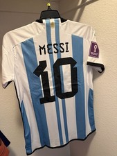 Argentina Messi World Cup Men's Jersey, Medium - Blue/White
