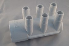 Verteiler 6x - 2" Anschluss - für Whirlpool und Pool - einseitig geschlossen