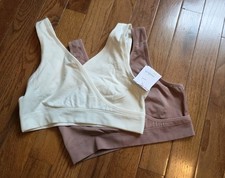 Auden Women Unlined Seamless Stretch Nursing Bralette Small 2 Pack New
