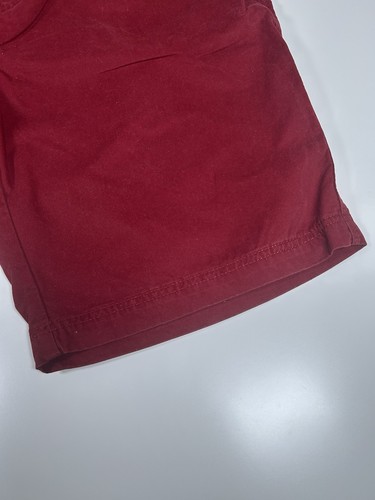 WEIRD FISH Men’s Utility Summer Shorts 38”W Military Style Cotton Burgundy/Red - Picture 7 of 19