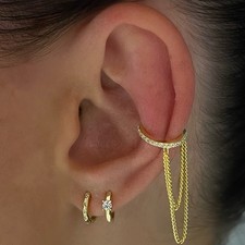 925 Sterling Silver Fine Jewelry Zircon Huggies Small Hoop Earrings for Girls
