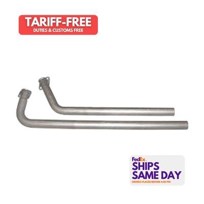 Pypes Exhaust DGU13S, Two 78-88 G-Body Sbc 2.5In Manifold Downpipes Stainless 